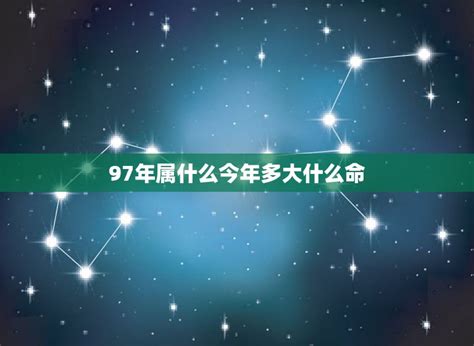 1997年屬|97年属什么 97年属什么命